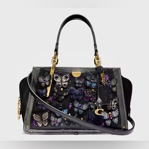 NEW! RARE Coach Dreamer with Butterfly 🦋 Applique Shoulder Bag Purses Designer - Picture 10 of 10